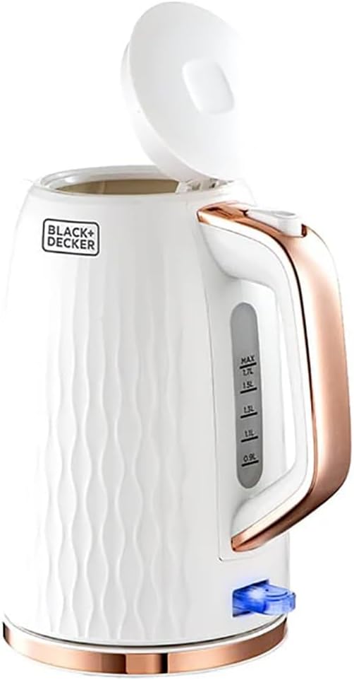" Black and Decker 2200W Plastic Water Kettle, 1.7 Liter Capacity "