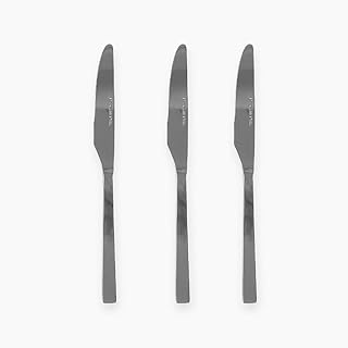 " Zinnia Stainless Steel Classy/Mirror Table Knife 3-Piece Set "