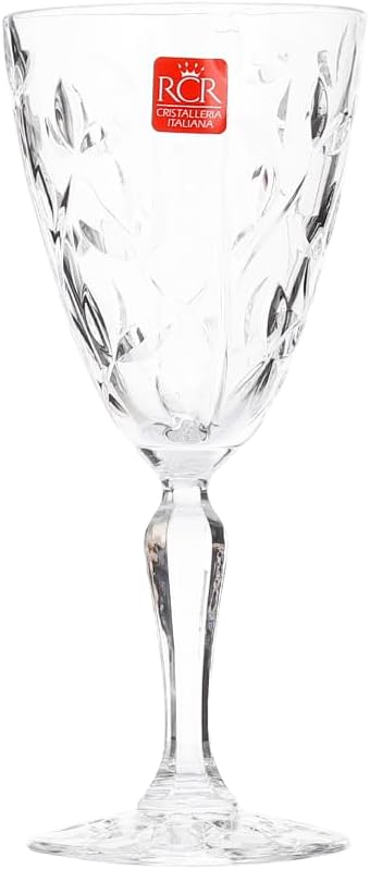 RCR Laurus Crystal Goblet Set of 6 Pieces 280ml - Transparent
