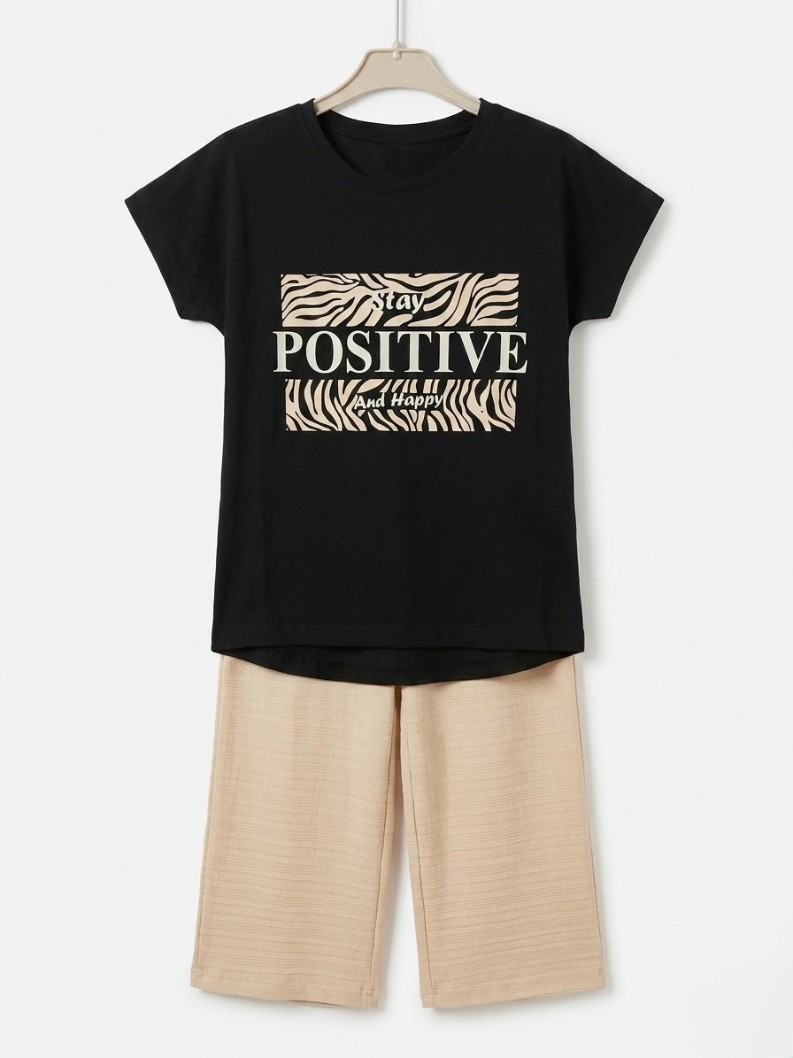 Stay Postive Pant Set – Girls' Summer 2026