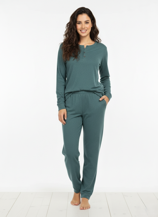 OVERSIZE ROUND NECK& BUTTONS P