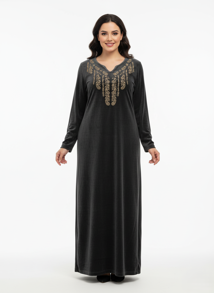 KASHMIR V.NECK JALABIA