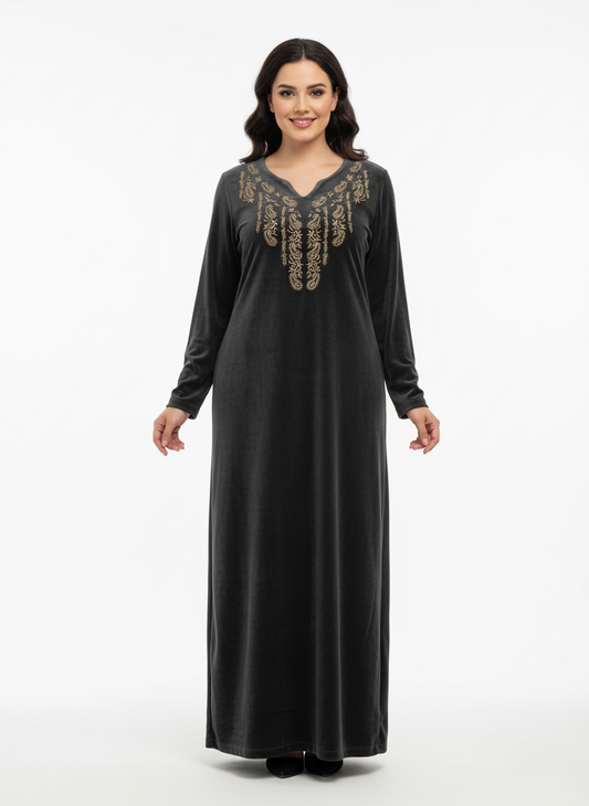 KASHMIR V.NECK JALABIA