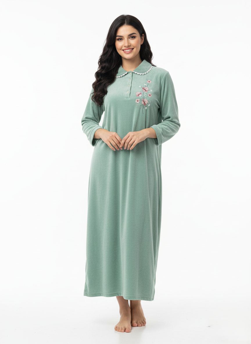 FLOWER POLO NECK JALABIA