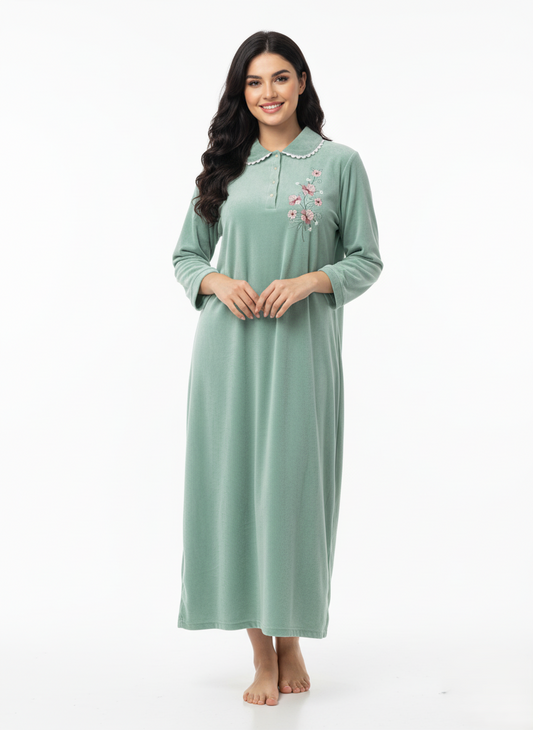 FLOWER POLO NECK JALABIA