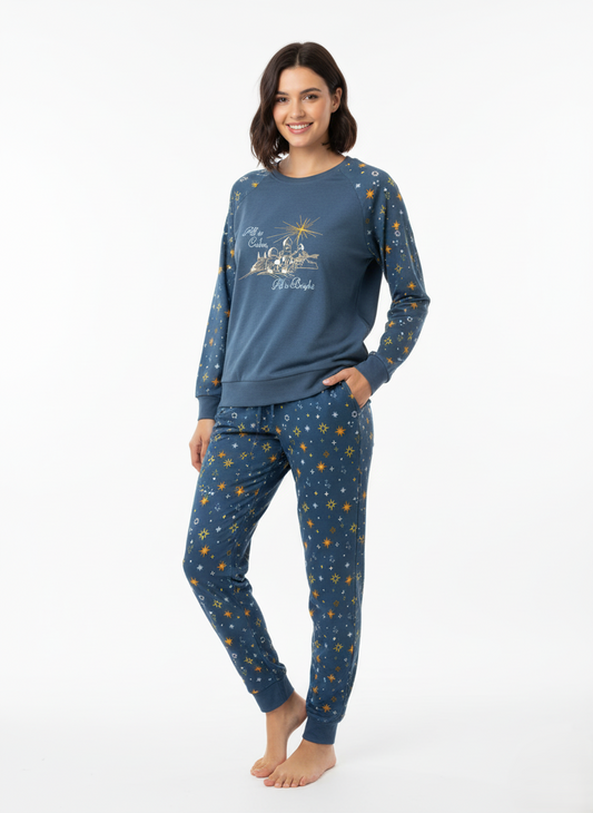 ALL IS CALM ROUND NECK PAJAMA