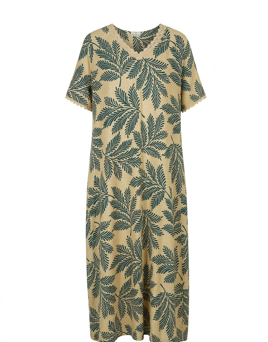 PALM H.S V.NECK JALABIA