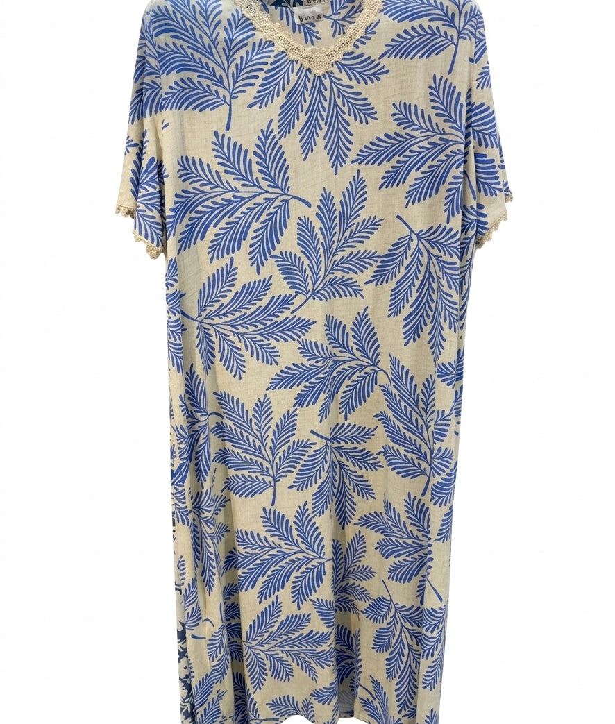 PALM H.S V.NECK JALABIA