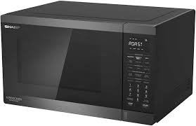 Sharp 32L microwave oven with 1100W power, featuring a sleek design and digital control panel.