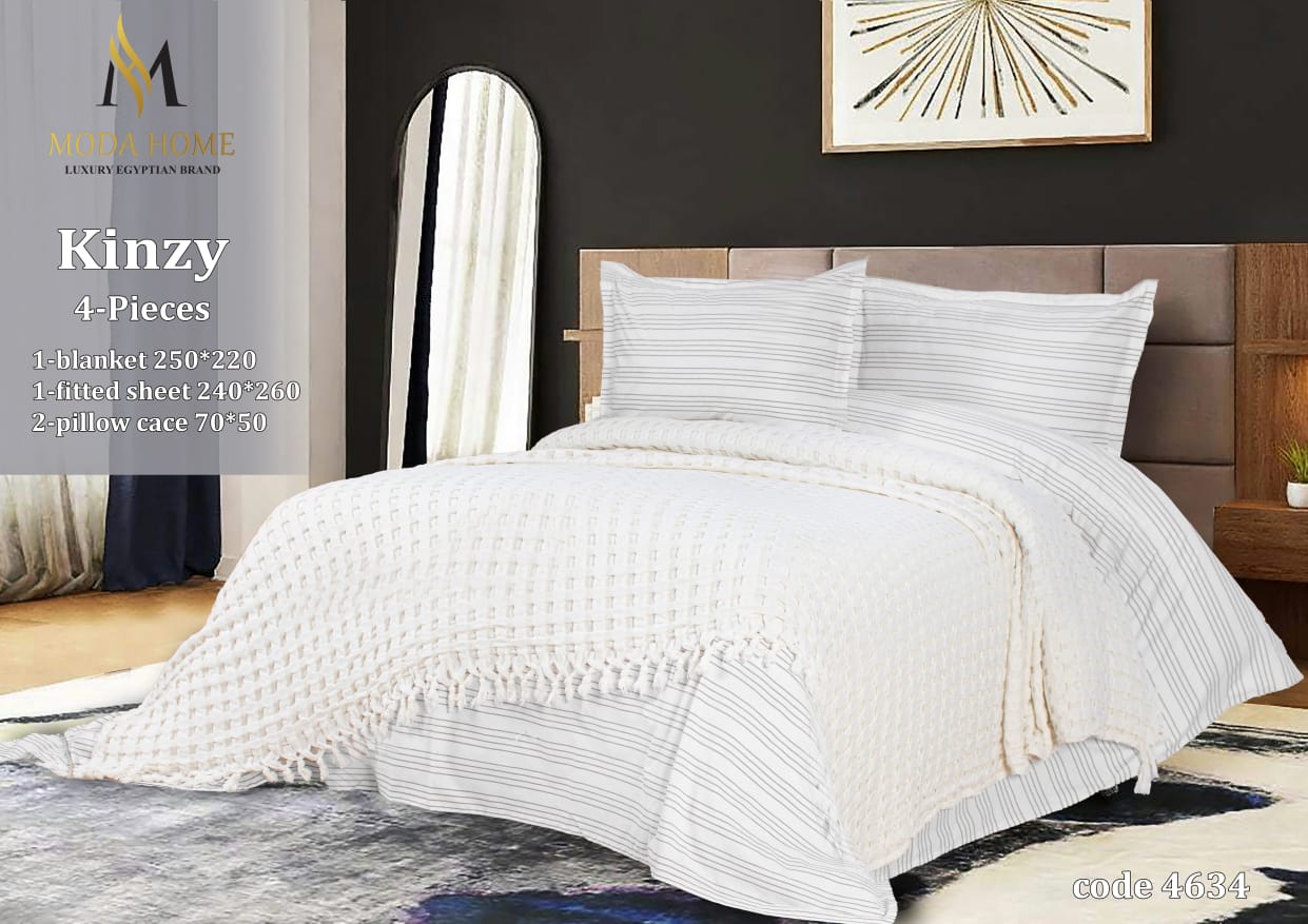 Kenzy 1-piece coverlet set by MODA HOME, 240x260 cm, featuring a soft, stylish fabric with a subtle pattern for cozy bedroom decor.