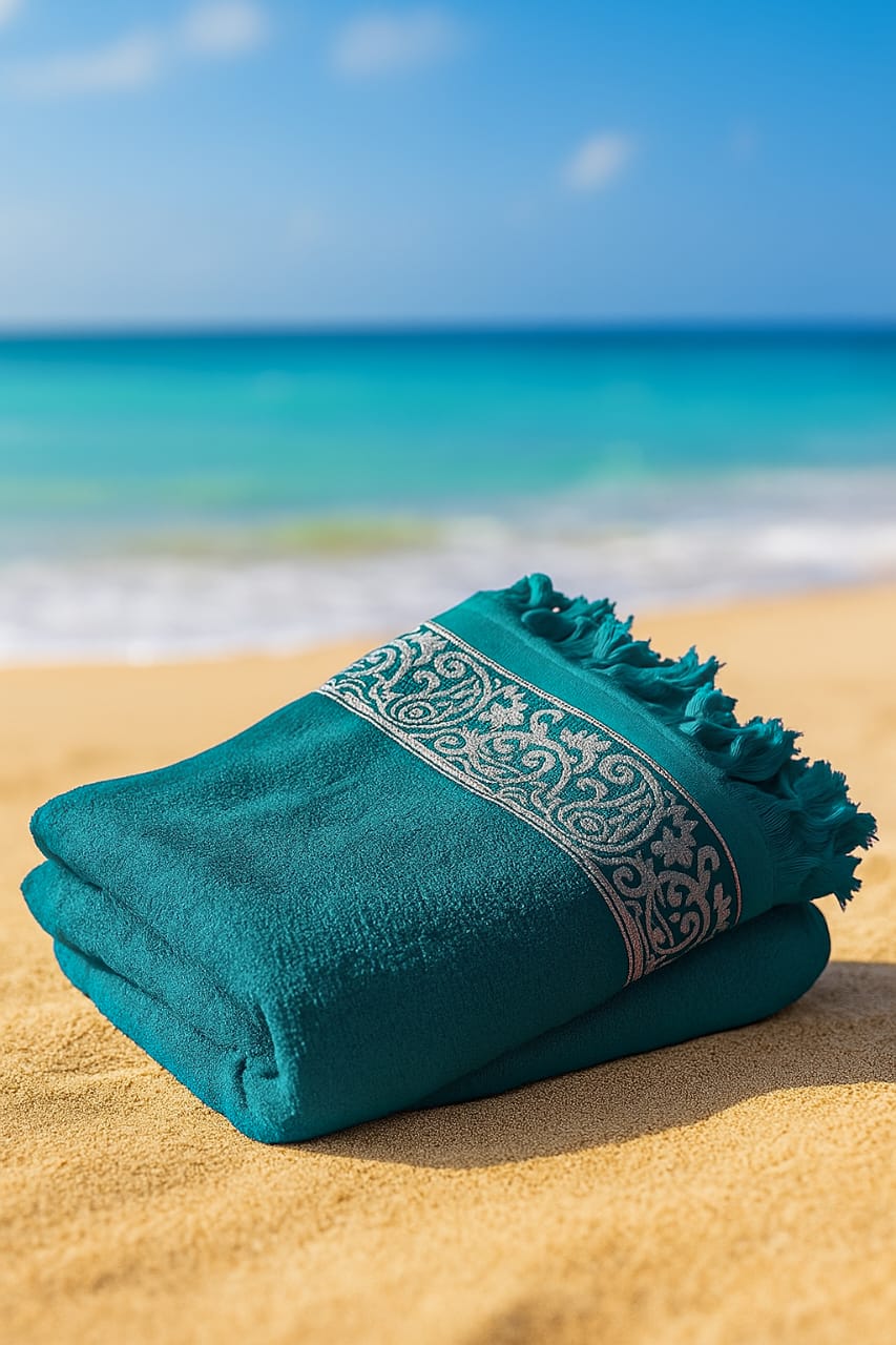 منشفة استحمام جاكار  - قطن 100*50 - Hussein Youssef