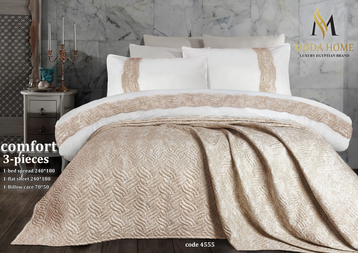 Comfort Kids Series premium 3-piece coverlet set by MODA HOME, showing soft fabric and colorful design on a children's bed.