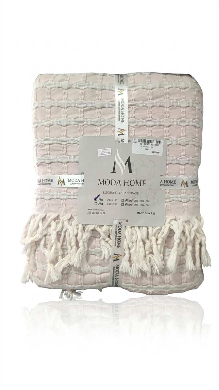 MODA HOME Labella 1-Piece Single Coverlet set with four pieces, measuring 240x260 cm, featuring a soft, stylish fabric.