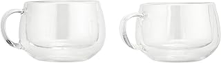 " Zinnia Duck Double Glass Mug Set – 2 Pieces, 280 ml "