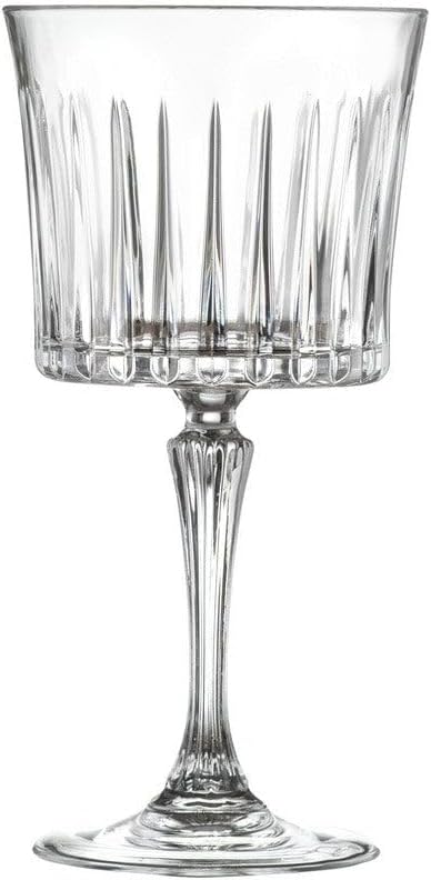 RCR Timeless 1580-1094 Cocktail Glass, Set of Six Cocktail Glasses 450 ml Approximately 450 ml Tempered Glass with Timeless Relief