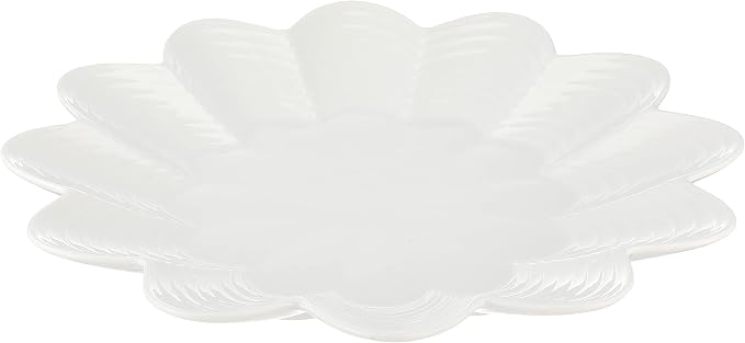 Neoflam porcelin white lotus service plate, 26 cm