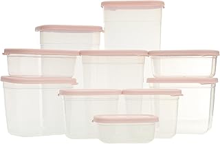 " Aksa My Fridge High Container Set, 10-Pieces, Rose "