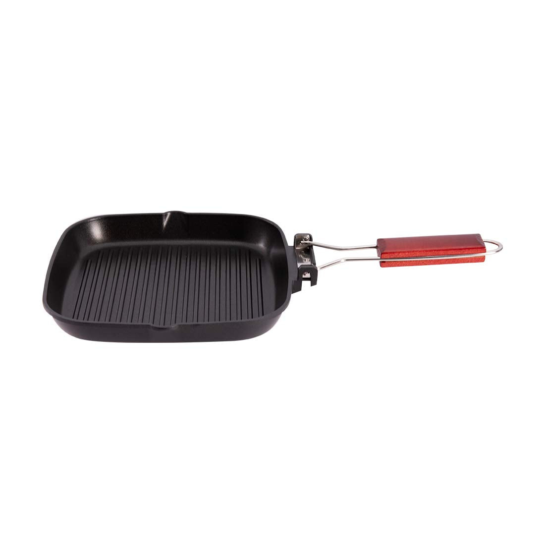 "Lava Grill Pan 24 x 24 cm with wire handle red silicon "