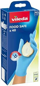"vileda food safe disposable gloves (medium/large) pack of 40 Pieces "