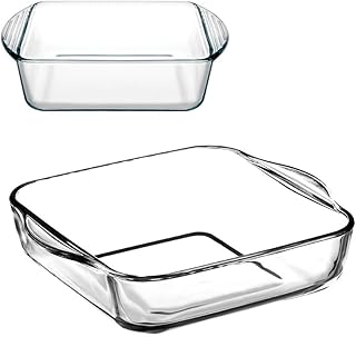 " Borcam Midi & Roasters Square Oven Dishes Set - 2 Pieces "