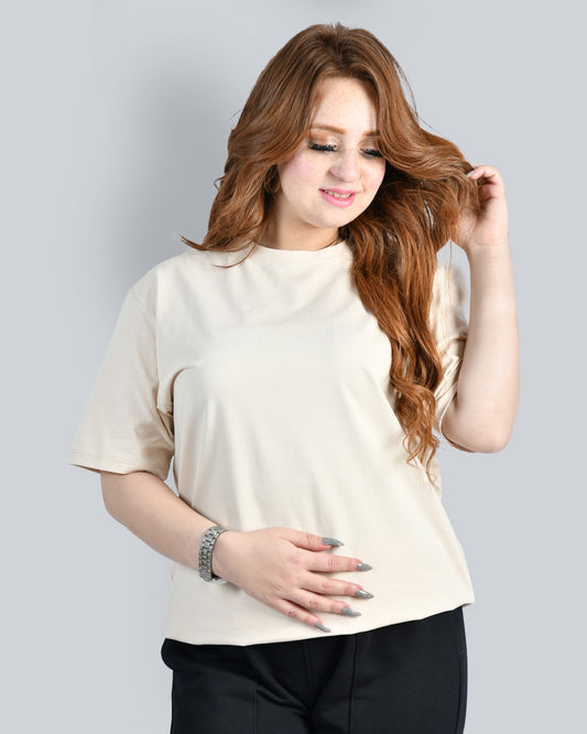BASIC REGULAR T-SHIRT BIGE