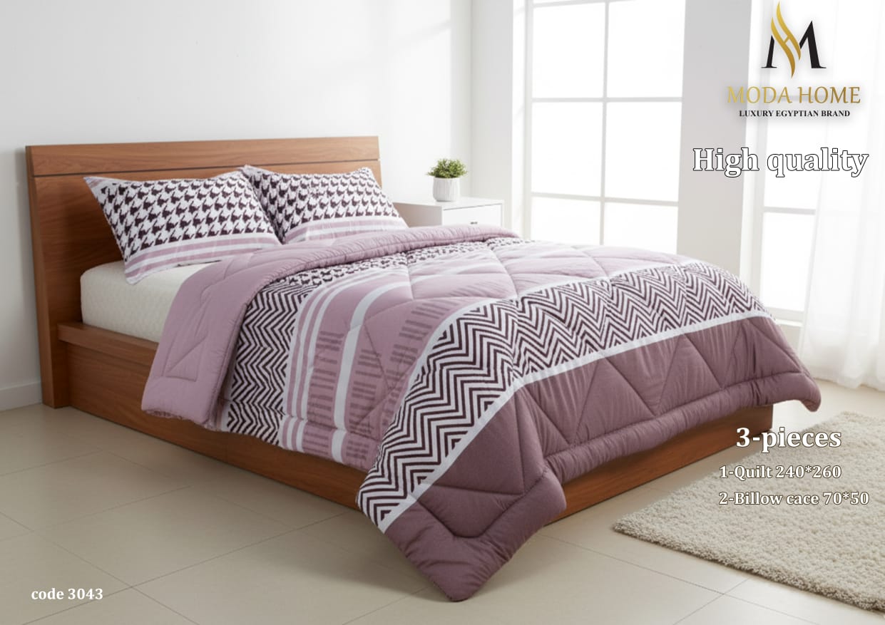 Set of three high-quality DUBLE covers by MODA HOME, featuring soft fabric and stylish design for bedroom decor.