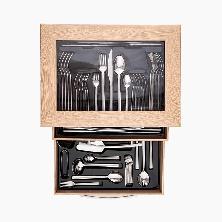 "ZINNIA Table Set (Fork, Spoon & Knife ) -86 Pieces -"