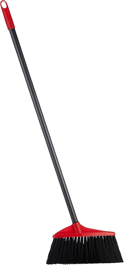 "Vileda Dustpan and Broom Set with Long Handle, Household Sweeping Kit, Dense Bristles, Indoor & Outdoor Cleaning"