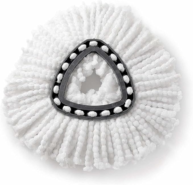 "Vileda Turbo 100% Microfibre Mop Refill, Pack of 1, Fits All Spin Mop Systems, Removes 99% of Bacteria with Water"