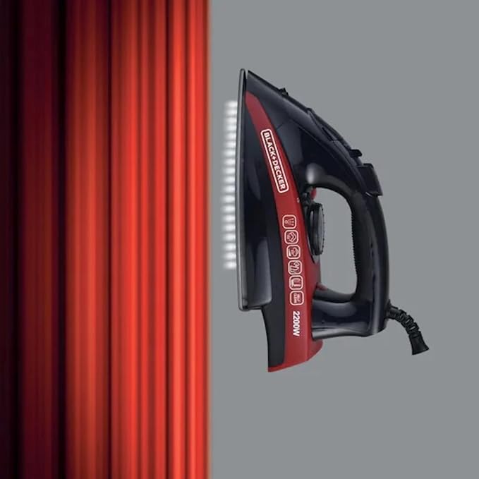 " Black & Decker 2200W Steam Iron, Non-Stick Soleplate Multicolor "