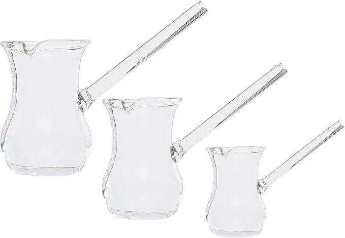 Modern Double-Wall Coffee Pot Set, 3 Pieces (120+180+220 ml)