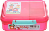 ZINNIA - Plastic ZigZag Lunch Box - 1.65 Liter - Fushia