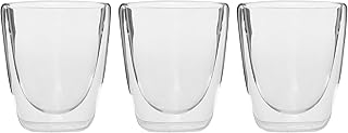 " Zinnia Double Glass Longo Cup Set of 3 Pieces 280 ml - Transparent "