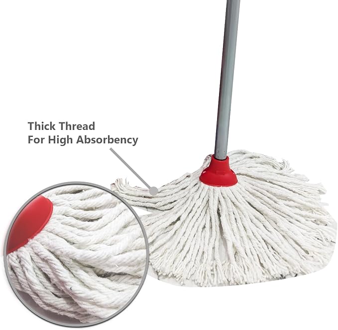 "Vileda Cotton Mop - White and Red "