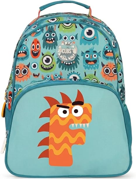 "Cubs Mint Green Monsters Letter F Pre-School Backpack 20L "
