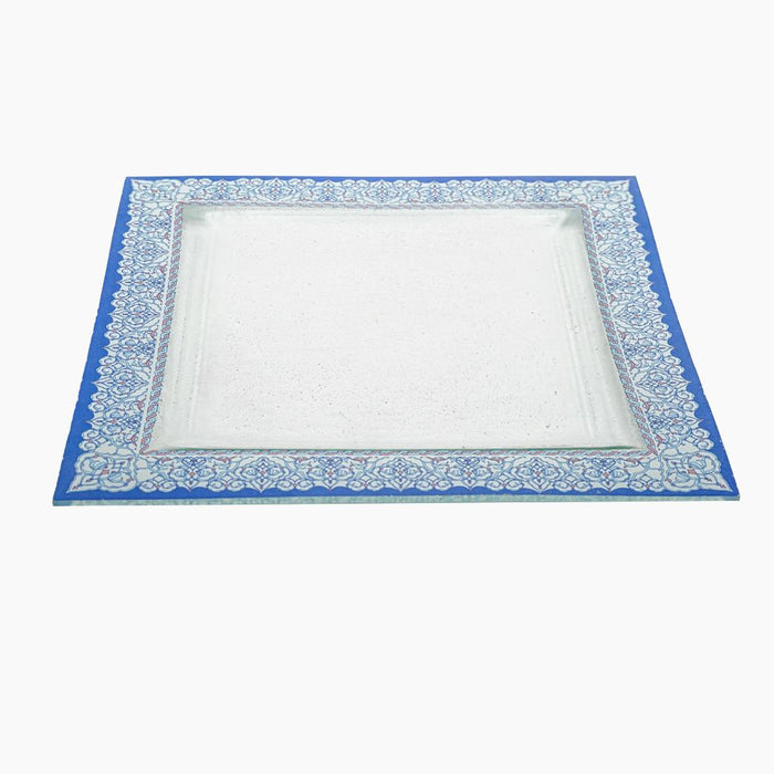 Rosa-Glass-(Arabesque 40X40 CM serving Plate Square)