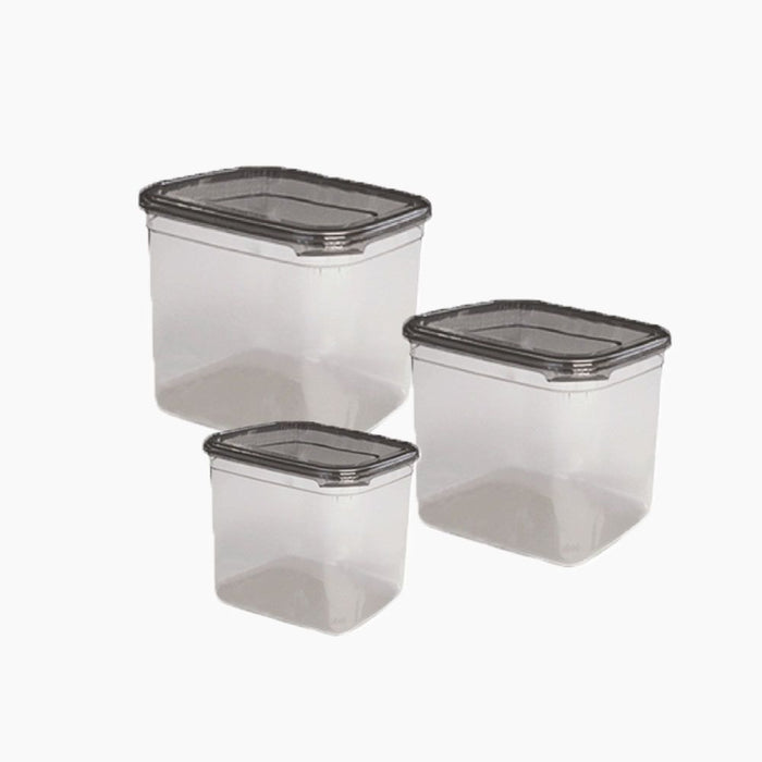 AKSA / Plastic ( Mono High Rectangle Food Container 3 PCS )