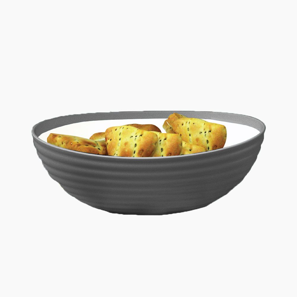 أكسا / بلاستيك (وعاء بيضاوي فردي 1.5 لتر / رمادي)