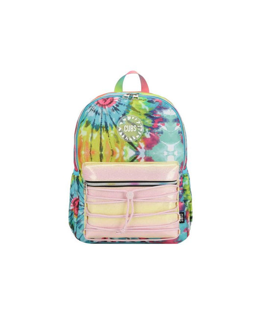 Green and Yellow tie dye High School Backpack