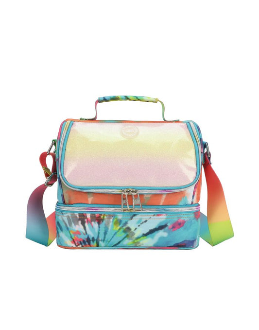 Green and Yellow tie dye High School Lunch Bag