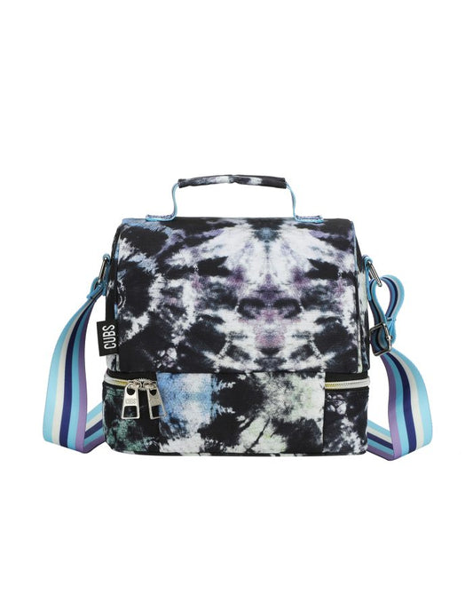 Inky Black tie dye High School Lunch Bag