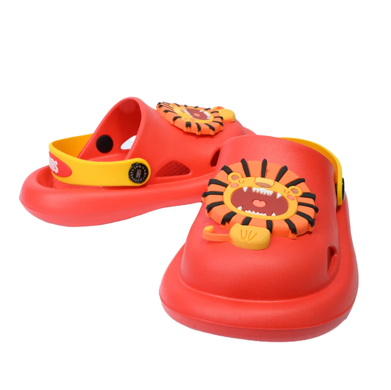 CUBS Roaring Lion Crocs featuring a lion graphic design, comfortable rubber footwear for casual wear.