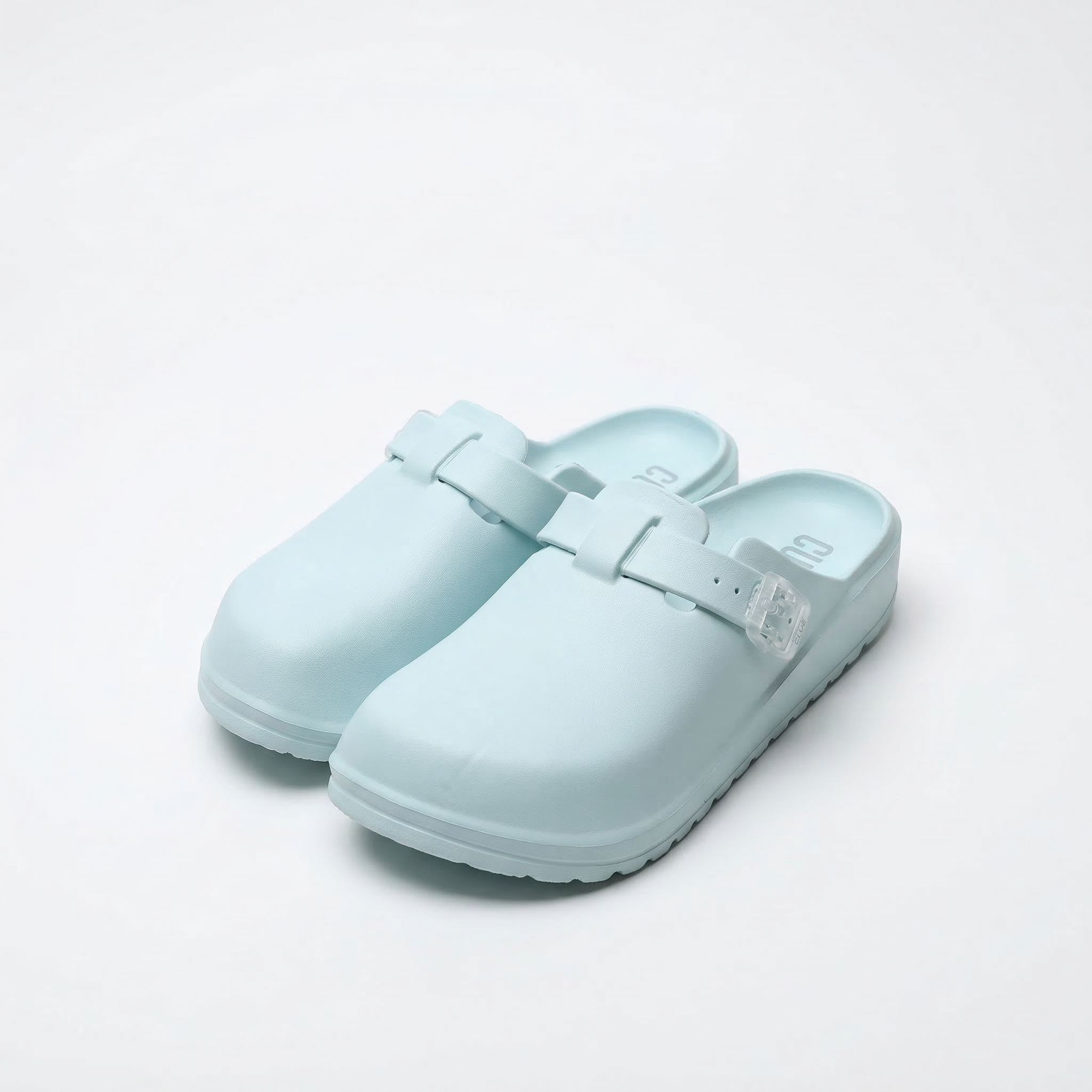 Taupe adult clog by CULIS featuring a comfortable slip-on design and textured sole.