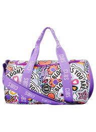 CUBS Bloom As You Are medium duffle bag in neutral fabric with handles and zipper closure, suitable for travel and daily use.
