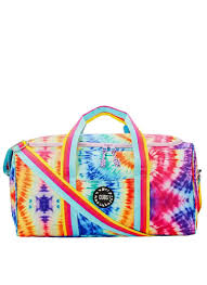 Lilac Dreams tie-dye weekend bag by CUBS, featuring a soft fabric design with a spacious interior and casual style.