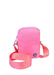 Pink cross body bag by CUBS with adjustable strap and sleek design, perfect for casual or stylish everyday use.