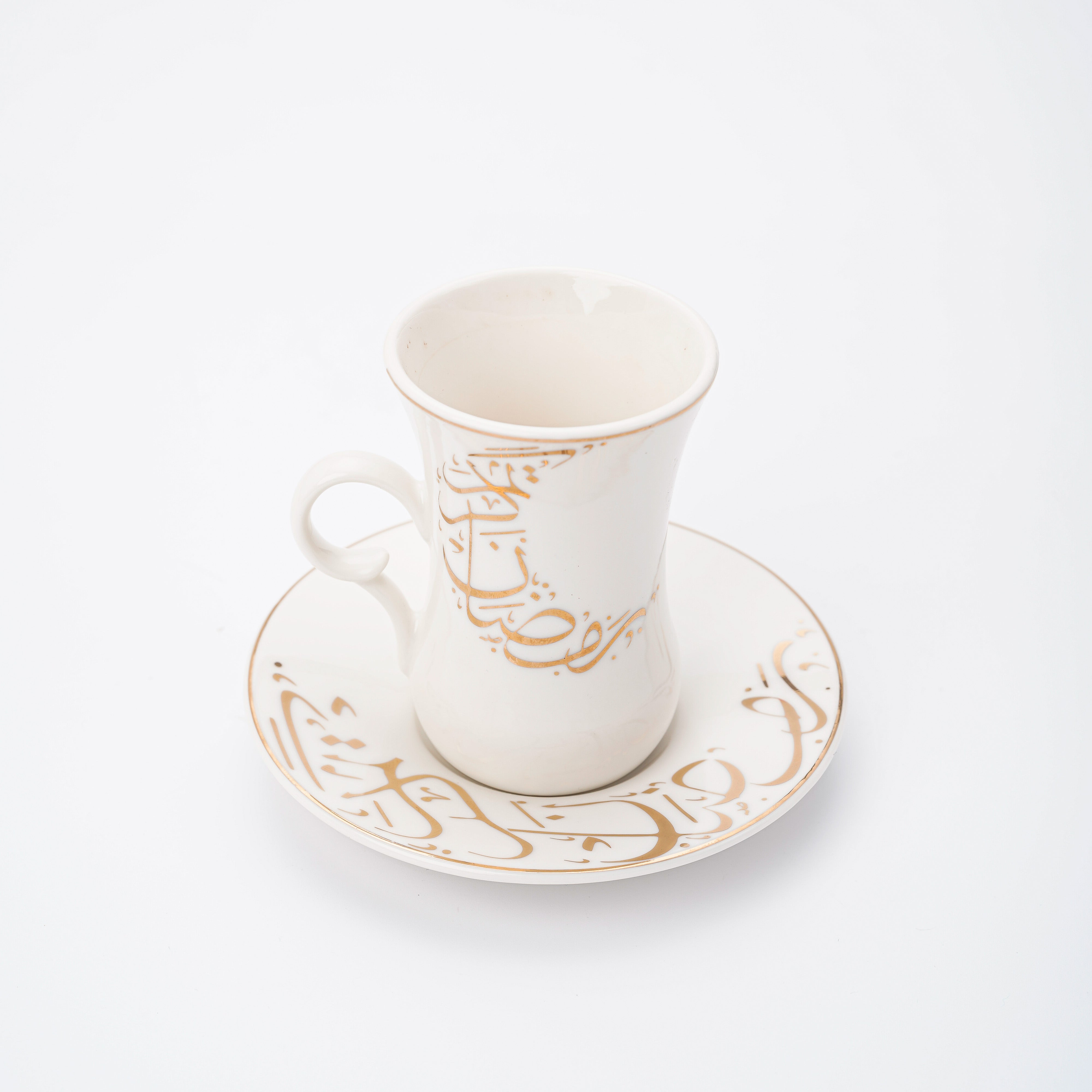 Rosa / Porcelain ( Happy Ramadan Istikana Set 6 pcs 90 ml )