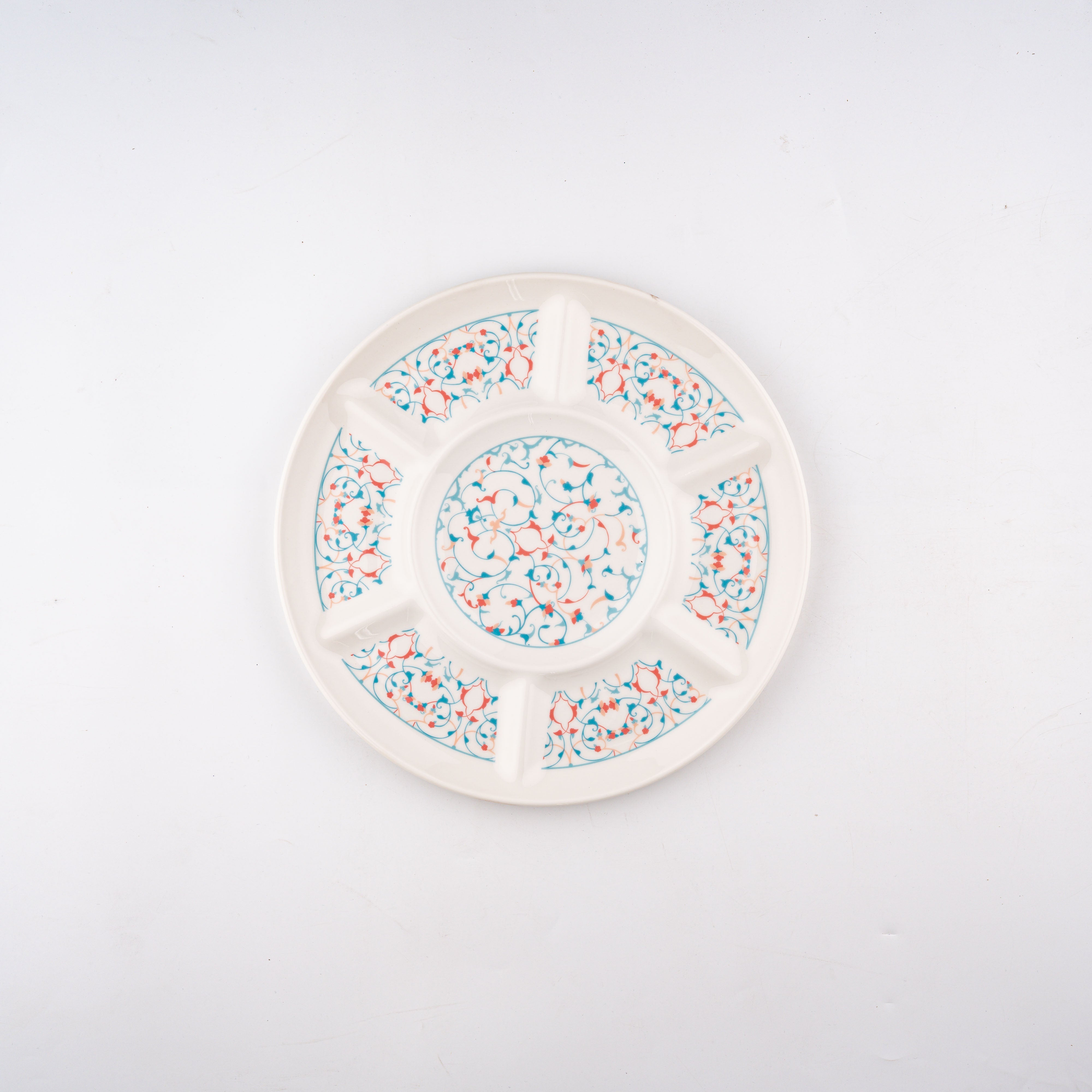 Rosa / Porcelain ( Decorations Divided Serving Plate 30 cm / 7 Compartments )