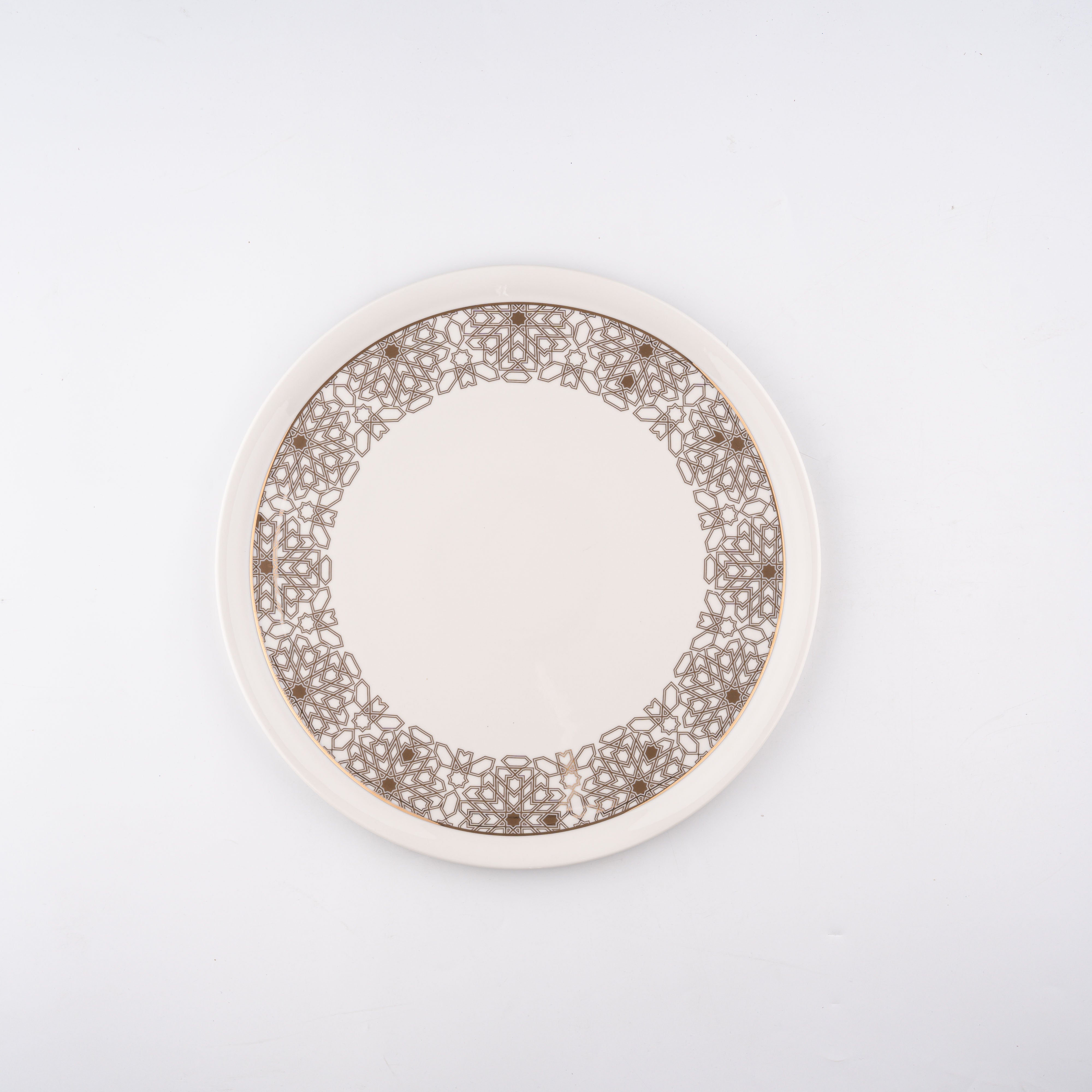 Round serving plate