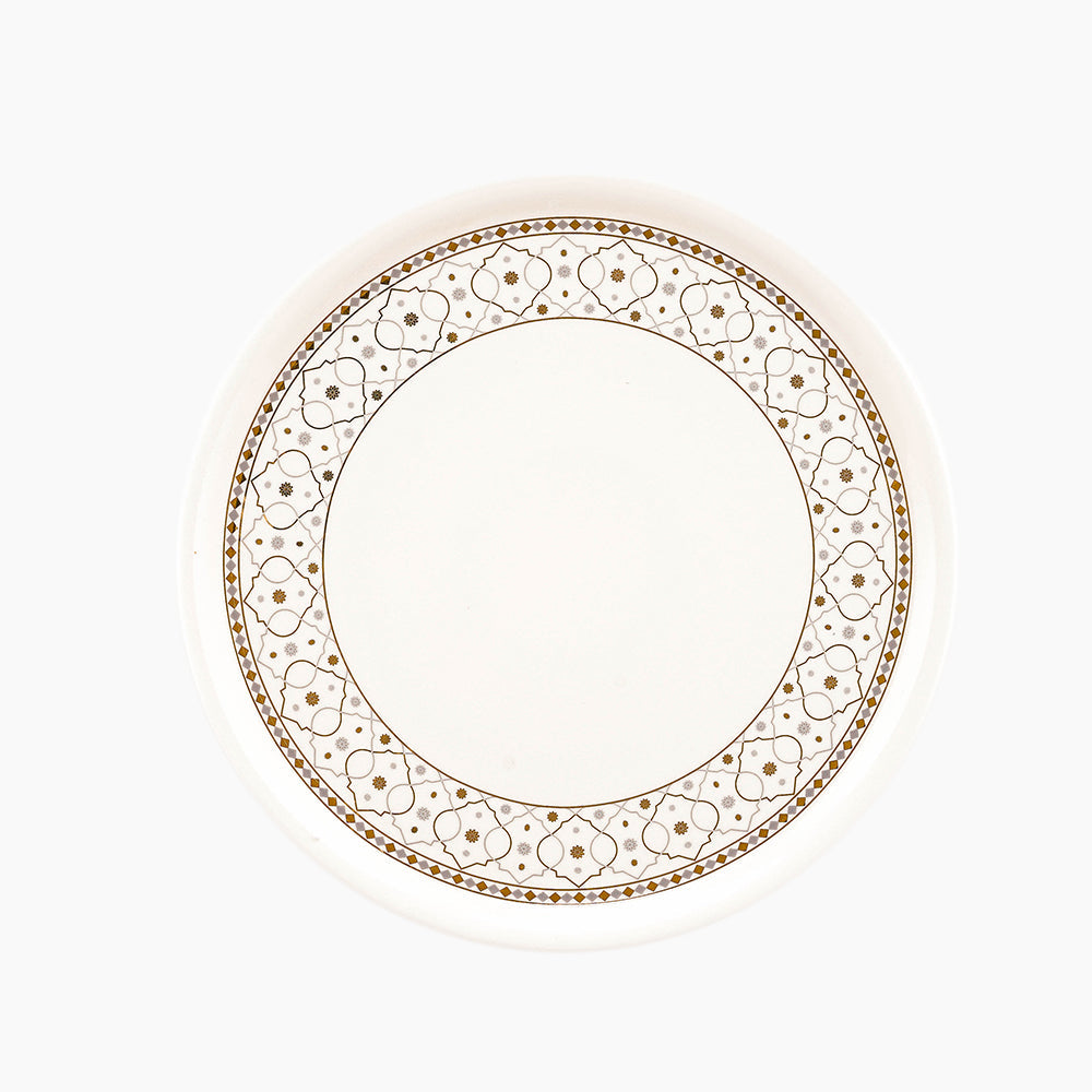 Round serving plate